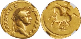 DOMITIAN AS CAESAR, A.D. 69-81. AV Aureus (6.86 gms), Rome Mint, Struck under Vespasian, A.D. 73. NGC VG, Strike: 5/5 Surface: 4/5.

RIC-679 (Vespas...