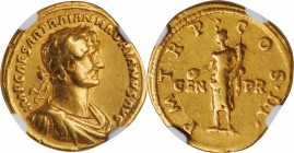 HADRIAN, A.D. 117-138. AV Aureus (7.12 gms), Rome Mint, ca. A.D. 119-125. NGC VF, Strike: 5/5 Surface: 4/5.

RIC-123; RSC-1267a. Obverse: IMP CAESAR...