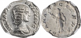 JULIA DOMNA (WIFE OF SEPTIMIUS SEVERUS). AR Denarius, Rome Mint, Struck under Caracalla, A.D. 211-215. NGC EF.

RIC-373A (Caracalla); RSC-32. Obvers...
