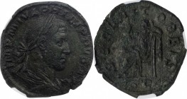 PHILIP I, A.D. 244-249. AE Sestertius, Rome Mint, A.D. 245. NGC EF. Light Smoothing.

RIC-190. Obverse: Laureate, draped, and cuirassed bust right; ...