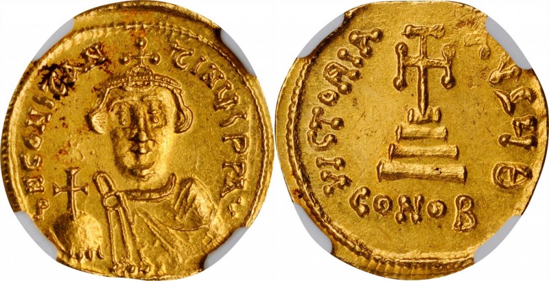 CONSTANS II, 641-668. AV Solidus (4.41 gms), Constantinople Mint, 9th Officina, ...