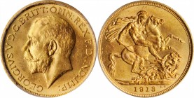 AUSTRALIA. Sovereign, 1913-S. Sydney Mint. PCGS MS-64.

S-4003; Fr-38; KM-29. An incredibly brilliant and exceptionally pleasing Near Gem, featuring...