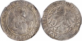 AUSTRIA. Taler, ND (1521-64). Hall Mint. Ferdinand I. NGC AU-53.

Dav-8026. A nice and wholesome example with plenty of remaining luster in the prot...