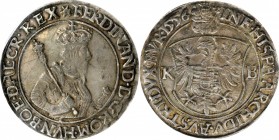 AUSTRIA. Taler, 1556-KB. Kremnica Mint. Ferdinand I. PCGS Genuine--Graffiti, AU Details Gold Shield.

Dav-8032. This alluring crown has developed a ...