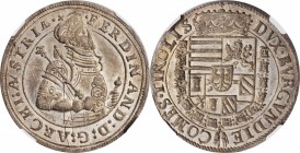 AUSTRIA. Taler, ND (1564-95). Hall Mint. Ferdinand II. NGC MS-62.

Dav-8097. A nicely preserved and lustrous example with light attractive smokey gr...