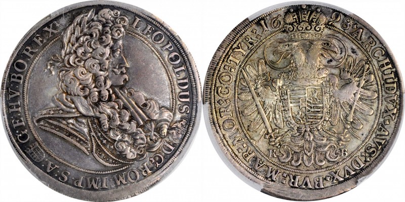 AUSTRIA. Taler, 1698-KB. Kremnica Mint. Leopold I. PCGS Genuine--Mount Removed, ...