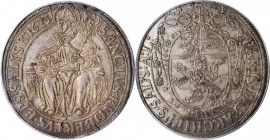 AUSTRIA. Salzburg. Taler, 1623. Paris von Lodron. PCGS MS-63 Gold Shield.

Dav-3497; KM-61. A sharply struck and nicely preserved example with bold ...