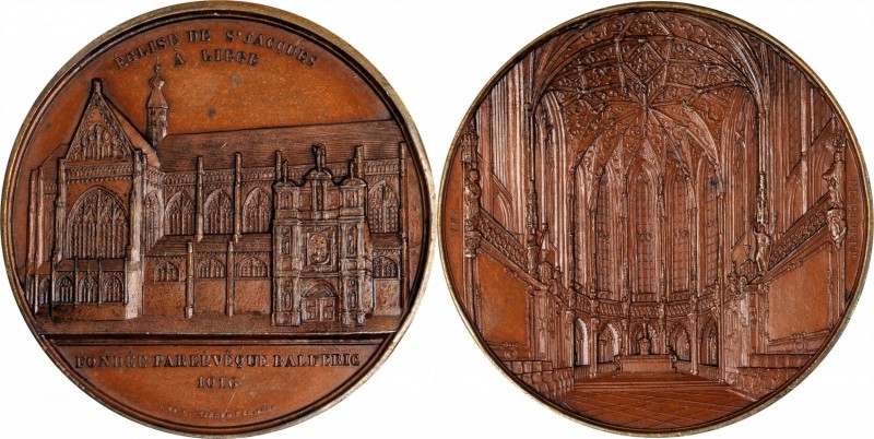 BELGIUM. St. Jacques of Liege Church Bronze Medal, 1845. Possibly Geerts (Ixelle...