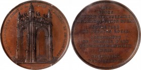 BELGIUM. The Triumphal Arch at Laeken Bronze Medal, 1856. Uncertain mint likely in Belgium. PCGS SPECIMEN-65 Gold Shield.

Ross-M197; van Hoydonck-1...