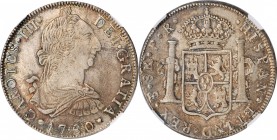 BOLIVIA. 8 Reales, 1780-PTS PR. Potosi Mint. Charles III. NGC AU-58.

KM-55. Exceeded in the NGC census by just one specimen, this wholesome, origin...