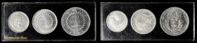 CAMBODIA. Aluminum Essai (Pattern) Set (3 Pieces), 1953. Paris Mint. Average Grade: CHOICE UNCIRCULATED.

1) 50 Centimes. KM-E11; Lec-154. 2) 20 Cen...