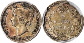 CANADA. 5 Cents, 1870. London Mint. Victoria. PCGS AU-55 Gold Shield.

KM-2. Wide border variety. Very lightly handled through its minor marks and s...
