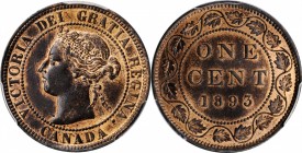 CANADA. Cent, 1893. London Mint. Victoria. PCGS MS-64 Red Brown Gold Shield.

KM-7. A solid grade for this later-reign Victorian issue, featuring mo...