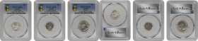 CANADA. Trio of 5 Cents (3 Pieces), 1907-26. All PCGS Gold Shield Certified.

1) 1907. London Mint. PCGS MS-63 Gold Shield. Narrow Date. KM-13. 2) 1...