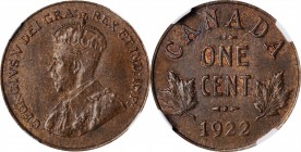 CANADA. Cent, 1922. Ottawa Mint. NGC MS-63 Brown.

KM-28. A better date within the series, this choice example presents rich brown woodgrain surface...