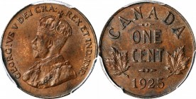 CANADA. Cent, 1925. Ottawa Mint. PCGS MS-62 Brown Gold Shield.

KM-28. Another example of this difficult date in high grade, exhibiting a delightful...