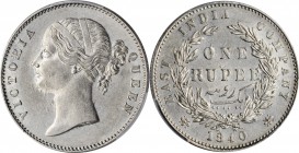 INDIA. Rupee, 1840-(C). Calcutta Mint. Victoria. PCGS AU-55 Gold Shield.

KM-458.1; S&W-3.33. Small diamonds variety. A good deal of mint brilliance...