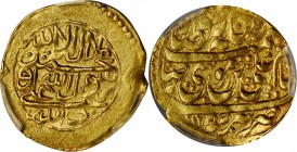 IRAN. Qajar Dynasty. 1/4 Mohur, AH 1175/4 (1761). Tabriz Mint. Time of Muhammad Hasan Khan. PCGS MS-62 Gold Shield.

2.71 gms. Fr-20; KM-505; Album-...