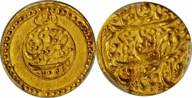 IRAN. Zand Dynasty. 1/4 Mohur, AH 1196 (1781). Khuy Mint. 'Ali Murad Khan. PCGS MS-63 Gold Shield.

2.74 gms. Album-E2815 (R). Previously attributed...