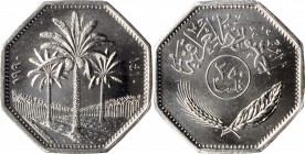 IRAQ. 250 Fils, AH 1410 (1990). Kings Norton Mint. PCGS SPECIMEN-67 Gold Shield.

KM-147. Tremendously radiant, this plus Gem offers exceptional bri...