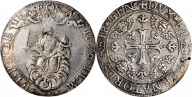 ITALY. Genoa. 2 Scudi, 1676-ILM. PCGS EF-45 Gold Shield.

Dav-LS553; KM-82; MIR-290/14. A massive issue, this coin features the Madonna and Child wi...