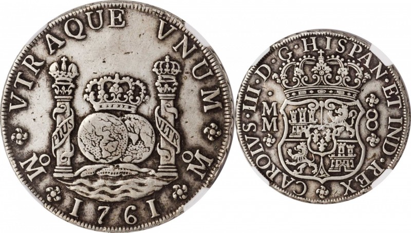 MEXICO. 8 Reales, 1761-Mo MM. Mexico City Mint. Charles III. NGC EF-40.

KM-10...