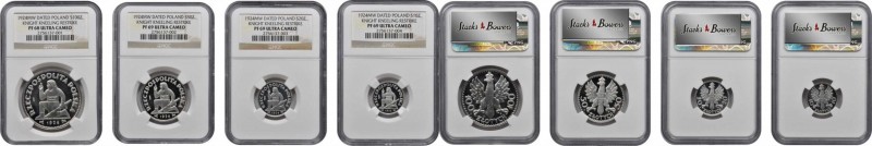 POLAND. Restrike Proof Set (4 Pieces), "1924"-MW. All NGC Certified.

1) 100 Z...