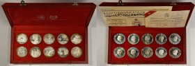 TUNISIA. Silver Dinar Proof Set (10 Pieces), 1969. Average Grade: GEM PROOF.

KM-PS3. Mintage: 15,202 sets. A well-designed set, produced in excepti...