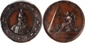 TURKEY. Triple Alliance - Crimean War Victory Bronzed Medal, 1854. PCGS SPECIMEN-64 Gold Shield.

Dogan-6539. Diameter: 72mm. By L.S. Hart. Obverse:...
