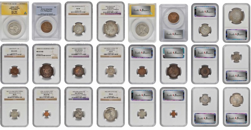 MIXED LOTS. Group of Mixed Denominations (14 Pieces), 1896-1988. All ANACS, NGC,...