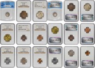 MIXED LOTS. Group of Mixed Denominations (17 Pieces), 1783-2000. All ANACS or NGC Certified.

This enticing mix of coinage from around the world inc...