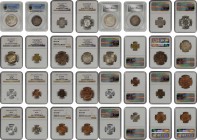 MIXED LOTS. Group of Mixed Denominations (32 Pieces), 1849-1967. All NGC or PCGS Gold Shield Certified.

A delightful mix of certified denomination ...