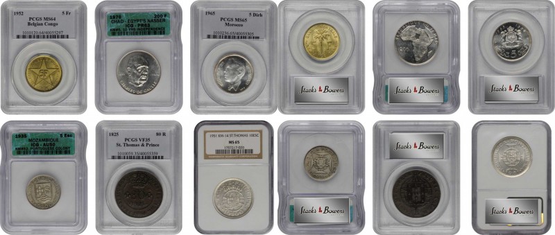 MIXED LOTS. Sextet of Mixed Denominations (6 Pieces), 1825-1970. All ICG, NGC, o...