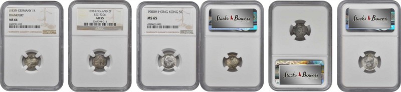 MIXED LOTS. Trio of Silver Minors (3 Pieces), 1698-1900. All NGC Certified.

1...