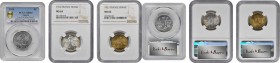 MIXED LOTS. Trio of Francs and 5 Centimes (3 Pieces), 1916-21. All NGC or PCGS Certified.

1) Algeria. 5 Centimes, 1919. PCGS MS-66 Gold Shield. KM-...