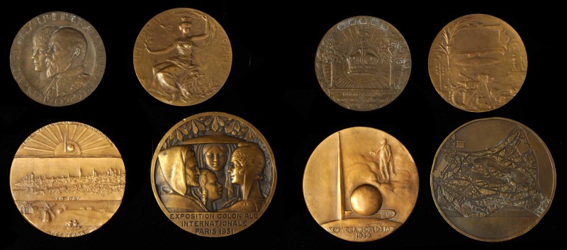 MIXED LOTS. World Exposition Bronze Medals (4 Pieces), 1900-39. Average grade: E...