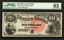 Fr. 107. 1880 $10 Legal Tender Note. PMG Choice Uncirculated 63.

An appealing example of this Rosecrans-Huston signed Legal Tender Note. Bright pap...