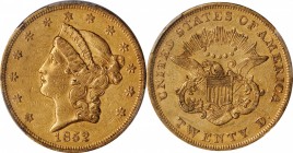 1852 Liberty Head Double Eagle. EF-45 (PCGS).

PCGS# 8906. NGC ID: 268K.

Estimate: $1850