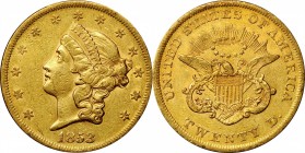 1853/'2' Liberty Head Double Eagle. About Uncirculated (Uncertified).

PCGS# 8909. NGC ID: 268M.

Estimate: $2200