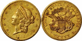 1854-S Liberty Head Double Eagle. About Uncirculated (Uncertified).

Estimate: $3000