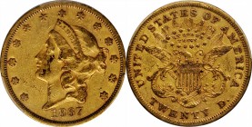 1867 Liberty Head Double Eagle. VF-30 (PCGS).

PCGS# 8951. NGC ID: 269Z.

Estimate: $1500