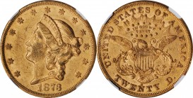 1873-S Liberty Head Double Eagle. Close 3. AU-55 (NGC).

PCGS# 8969. NGC ID: 26AL.

Estimate: $1800