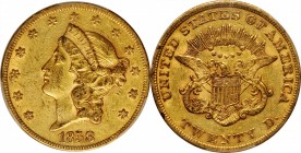 Lot of (2) Liberty Head Doubles Eagles. AU Details (PCGS).

Included are: 1857 AU Details--Cleaned; and 1858 AU Details--Rim Damage.

Estimate: $3...