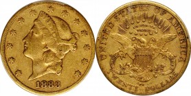 Lot of (2) Carson City Mint Liberty Head Double Eagles. VF-25 (PCGS).

Included are: 1882-CC and 1883-CC

Estimate: $4000