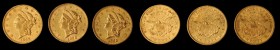 Lot of (3) 1852 Liberty Head Double Eagles. About Uncirculated (Uncertified).

Estimate: $5400
