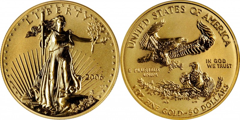 2006-W One-Ounce Gold Eagle. Reverse Proof-70 Deep Cameo (ANACS).

PCGS# 99984...