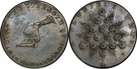Undated (ca. 1793-1795) Kentucky Token. W-8800. Rarity-1. Copper. Plain Edge. Extremely Fine (Uncertified).

NGC ID: 22JN.

Estimate: $100