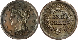 1851 Braided Hair Cent. AU-58 (ANACS). OH.

Ex Pittman

PCGS# 1892. NGC ID: 226H.

Estimate: $100