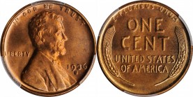 1936-S Lincoln Cent. MS-67 RD (PCGS).

PCGS# 2656. NGC ID: 22DG.

Estimate: $250