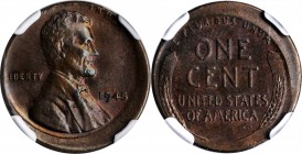 1945 Lincoln Cent--Struck 10% Off Center--MS-64 BN (NGC).

PCGS# 2732. NGC ID: 22EG.

Estimate: $50